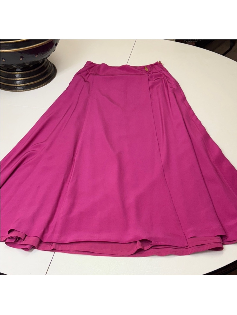 Tory Birch pink silk maxi skirt sz 6